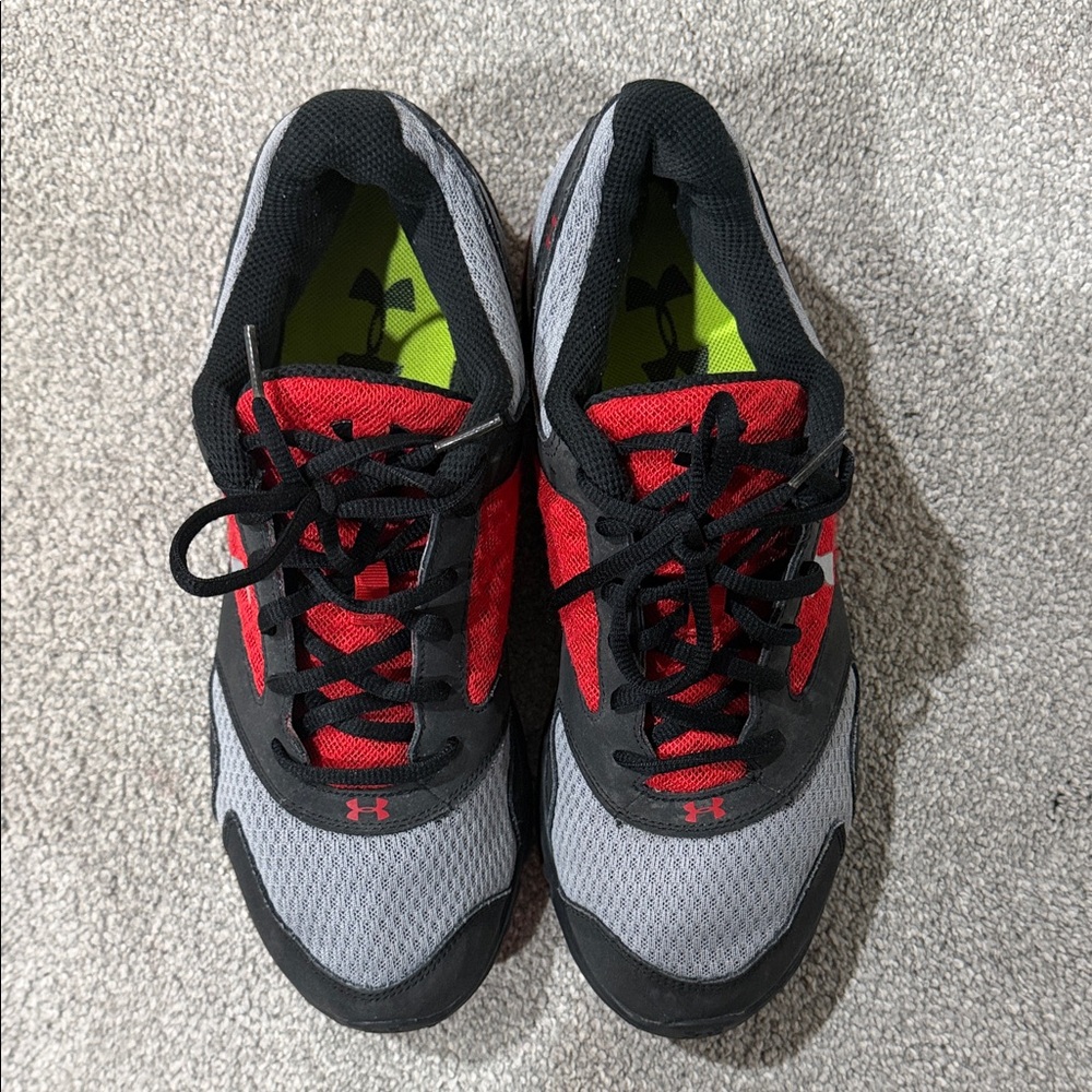 Under Armour Men's Red, Black, and Gray Athletic Shoes - Picture 5 of 6